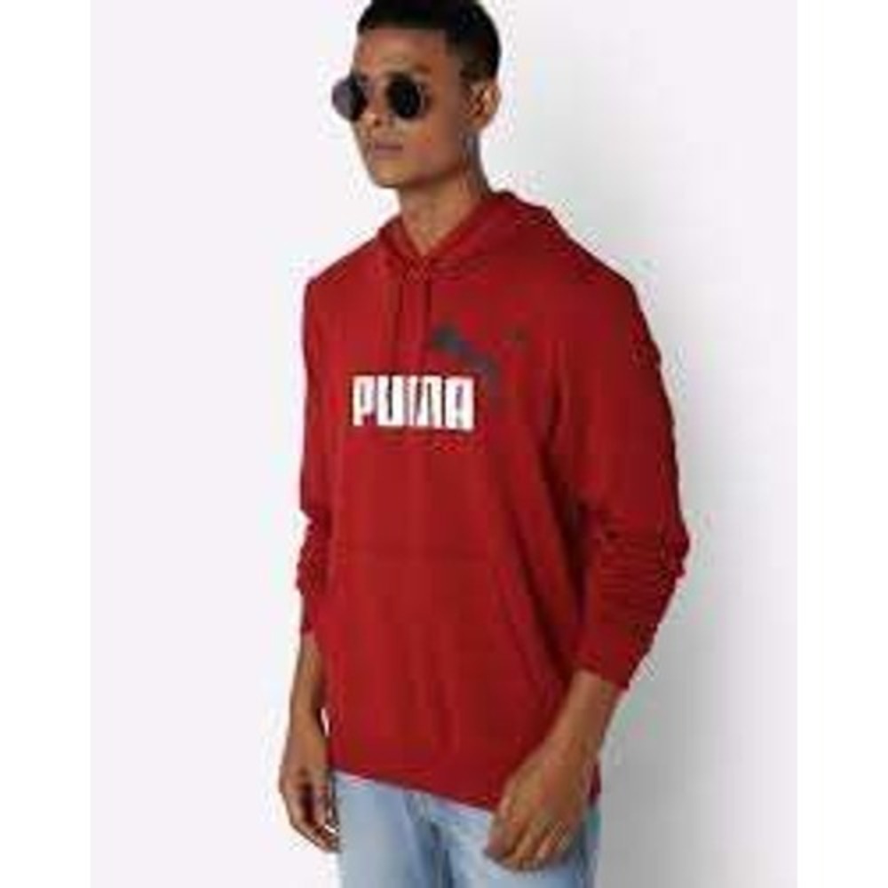 PUMA Men's Red Warm Cell Sport Pullover Hoodie Sweatshirt - Size M